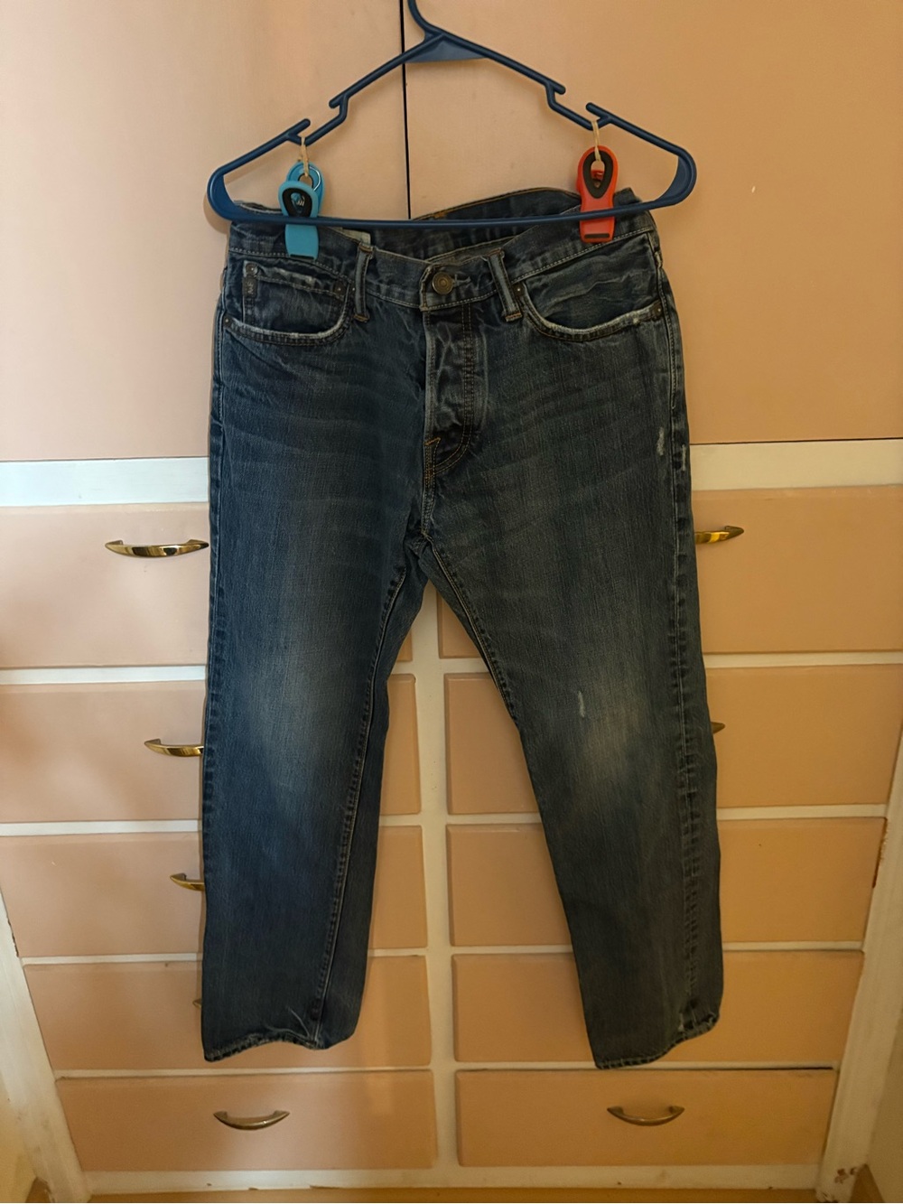 Abercrombie & Fitch Men's Dark Wash Skinny Jeans